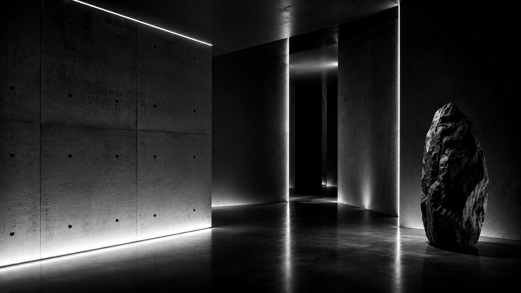 Minimalistisch architectuurbeeld van een trap naar het licht