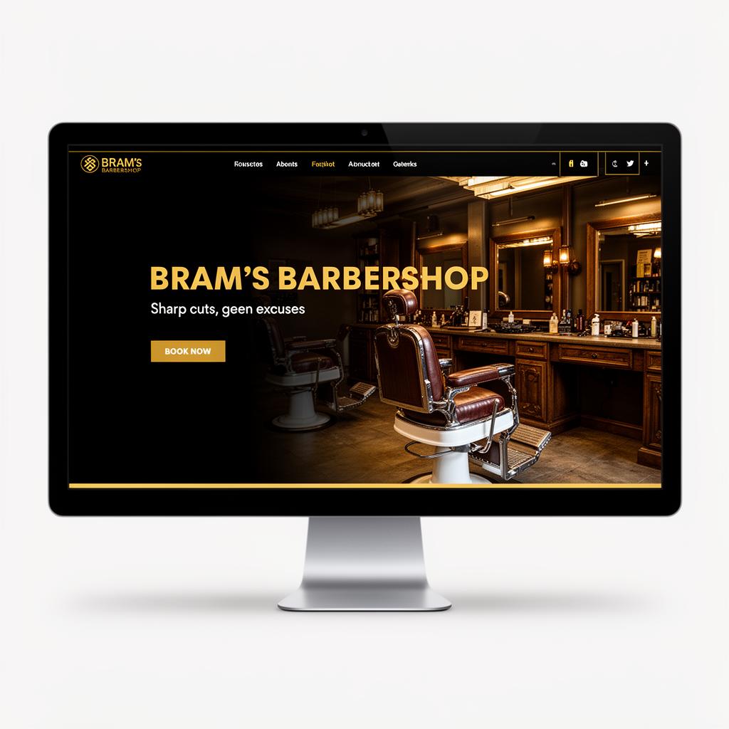 Website van Bram's Barbershop