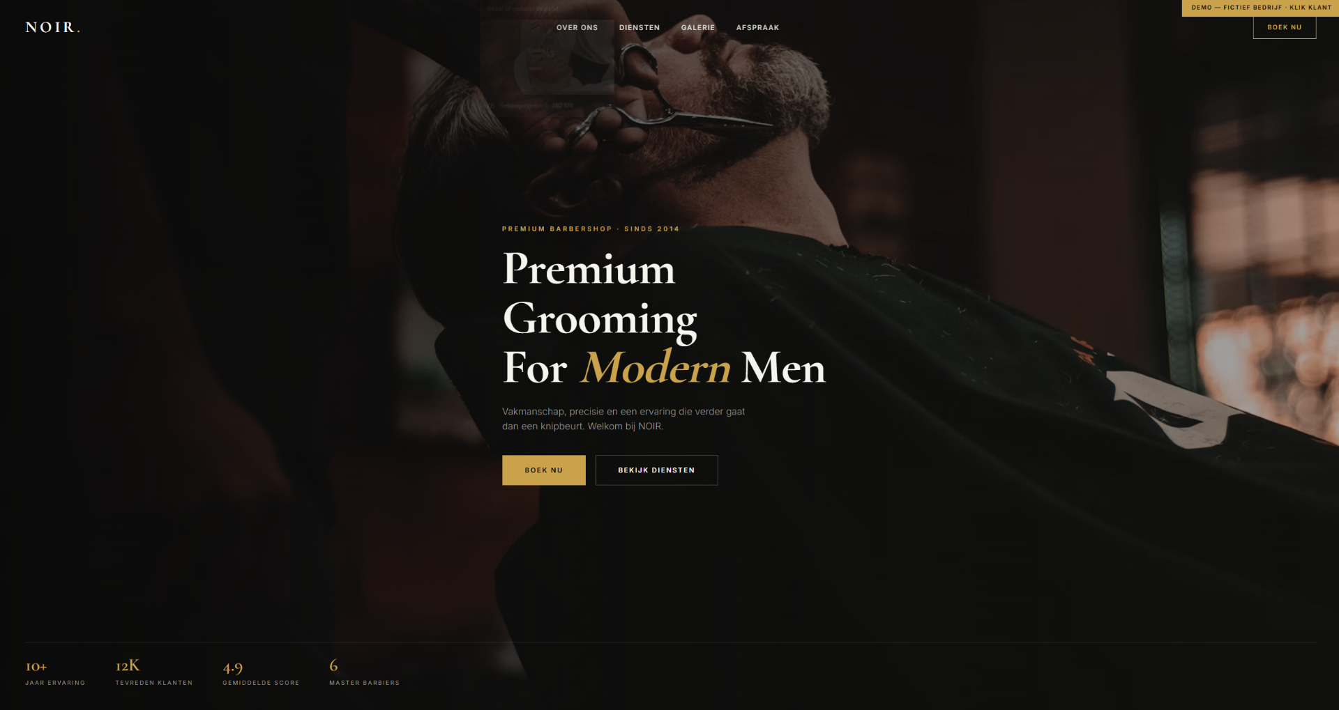 Bram's Barbershop premium website door Klik Klant