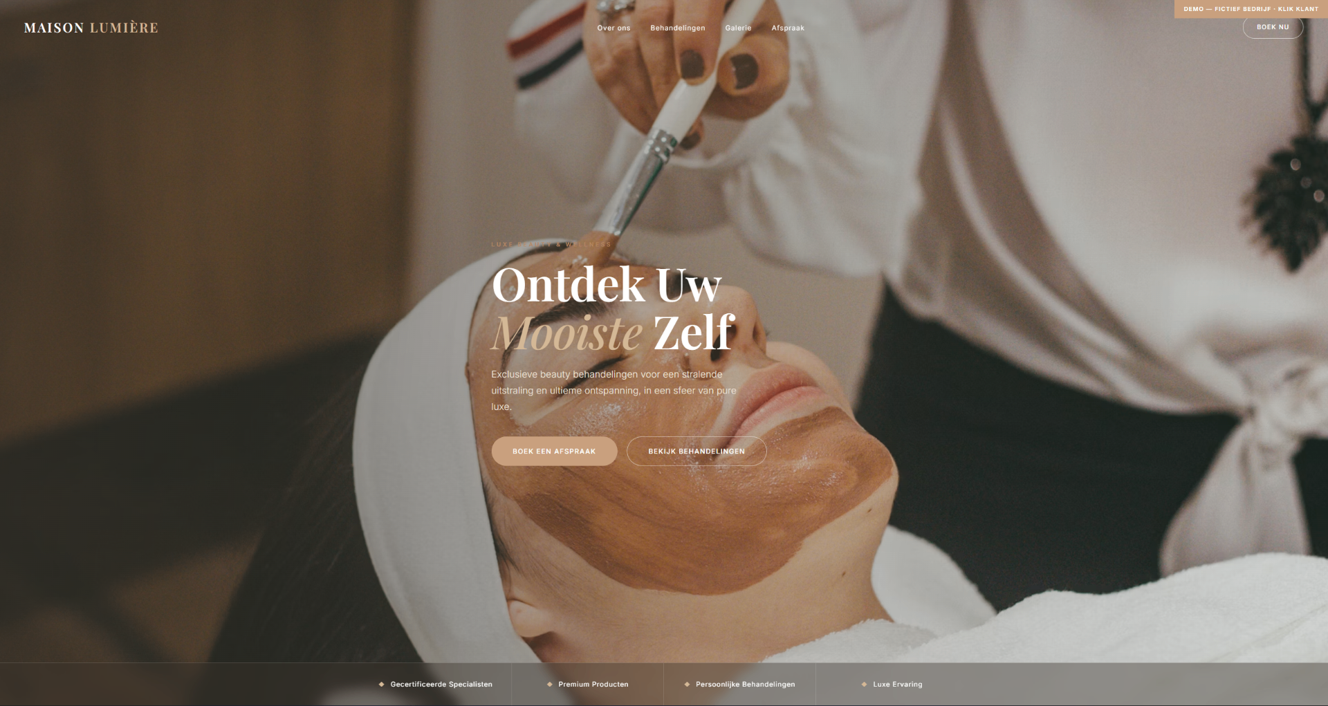Bella Beauty Studio premium website door Klik Klant
