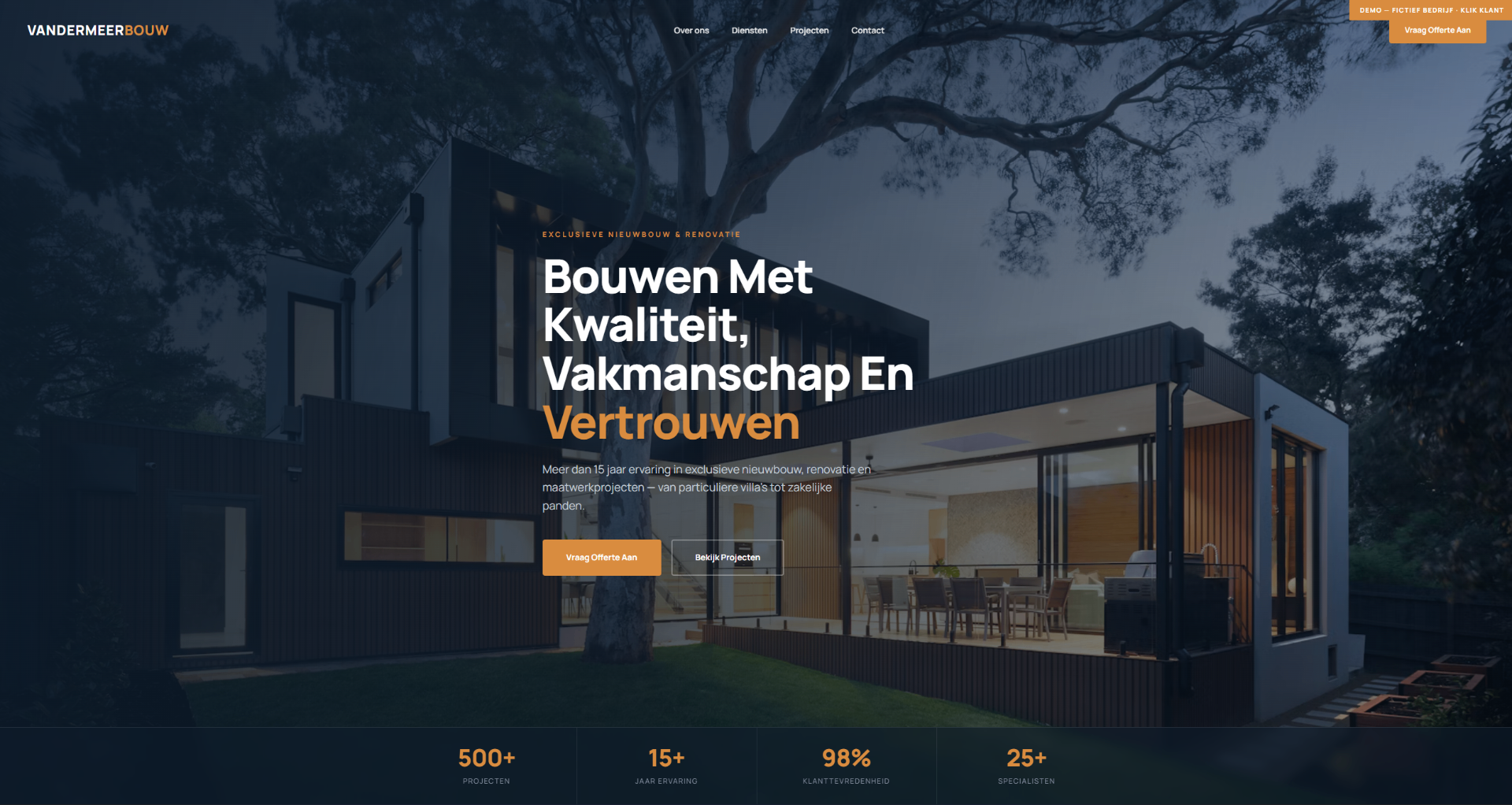 Janssen Bouwbedrijf premium website door Klik Klant