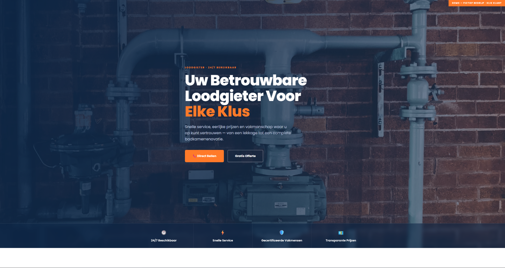 Loodgieter Express premium website door Klik Klant